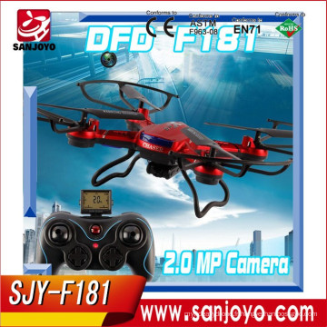 F181 Grand RC Quadcopter 4CH 2.4GHz Télécommande perroquet drone hélicoptère COM avec Caméra HD 5MP CF Mode UFO Drone et U818A CX-20